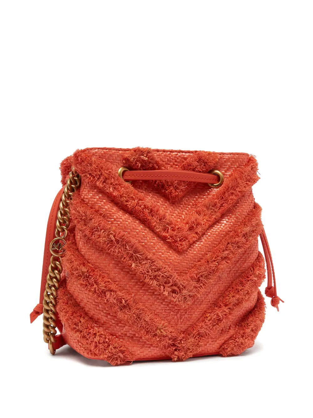 PINKO Raffia bucket-tas Rood