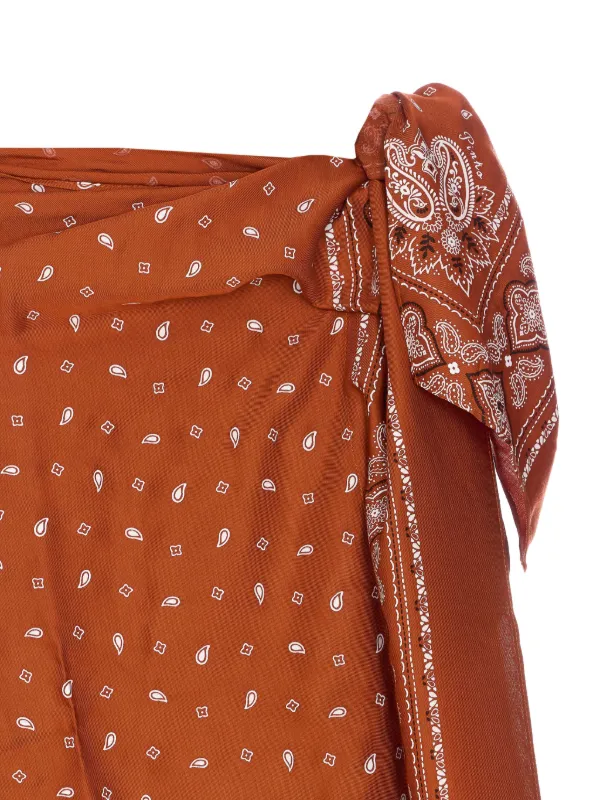 PINKO bandana-print Skirt | Orange | FARFETCH