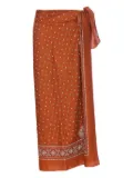 PINKO bandana-print skirt - Orange