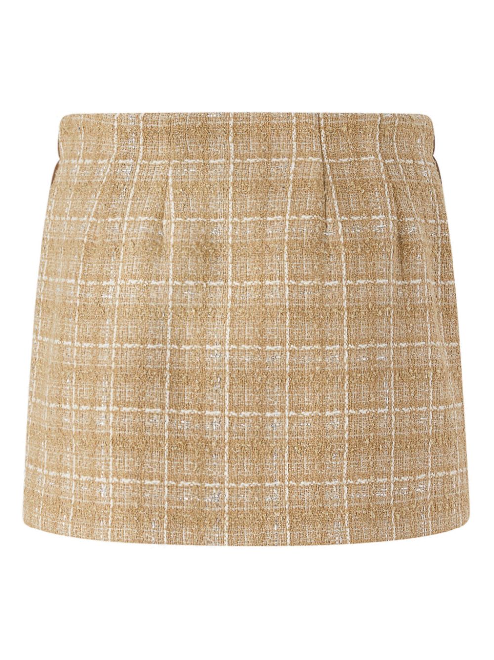 PINKO Geruite mini-rok - Beige