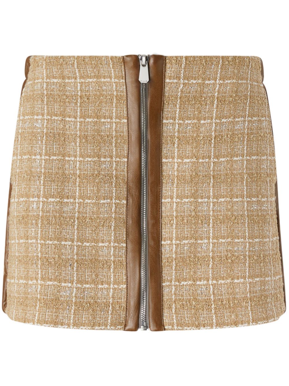 PINKO Geruite mini-rok Beige