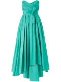 PINKO taffeta sweetheart-neck maxi dress - Green