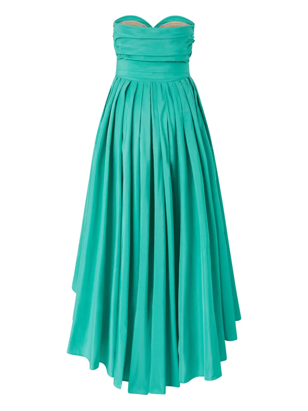 PINKO taffeta sweetheart-neck maxi dress - Groen