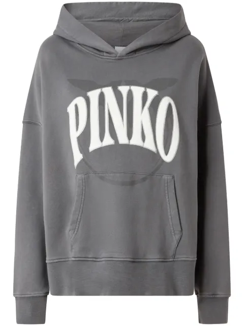 PINKO logo-print hoodie