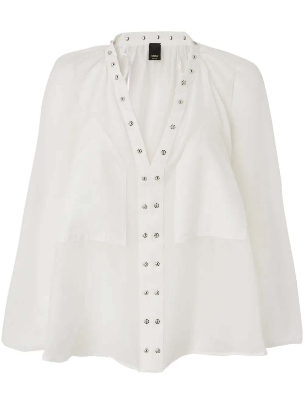 PINKO Blouse verfraaid met studs Wit