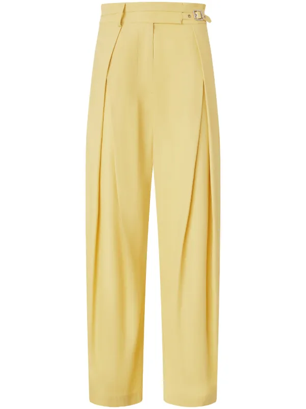 パンツ PINKO Woman Pants Yellow 104648A2ER C43 PINKO Belted Trousers | Yellow | FARFETCH