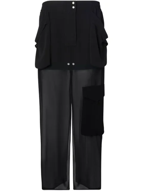 PINKO georgette maxi skirt 