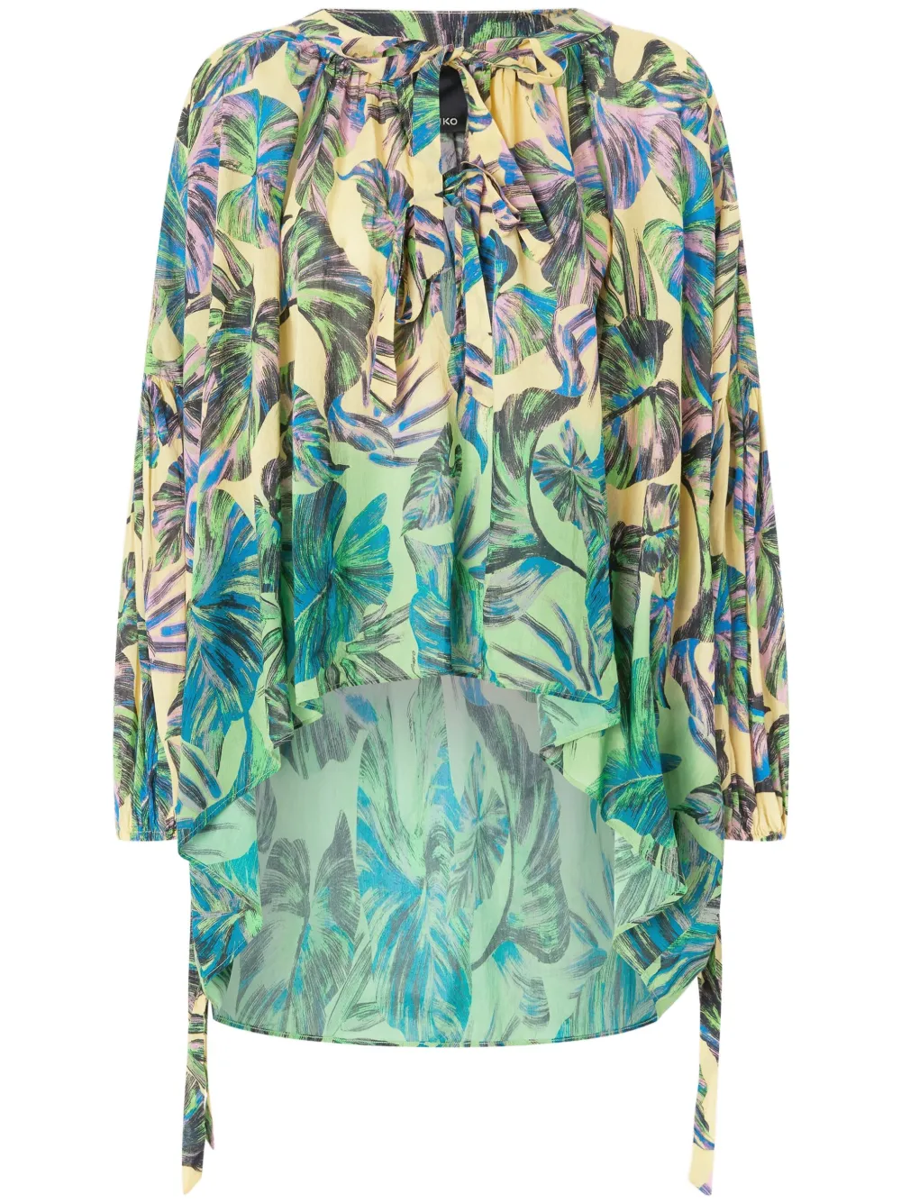 PINKO Blouse met bladerprint Groen