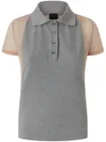 PINKO panelled polo top - Grey