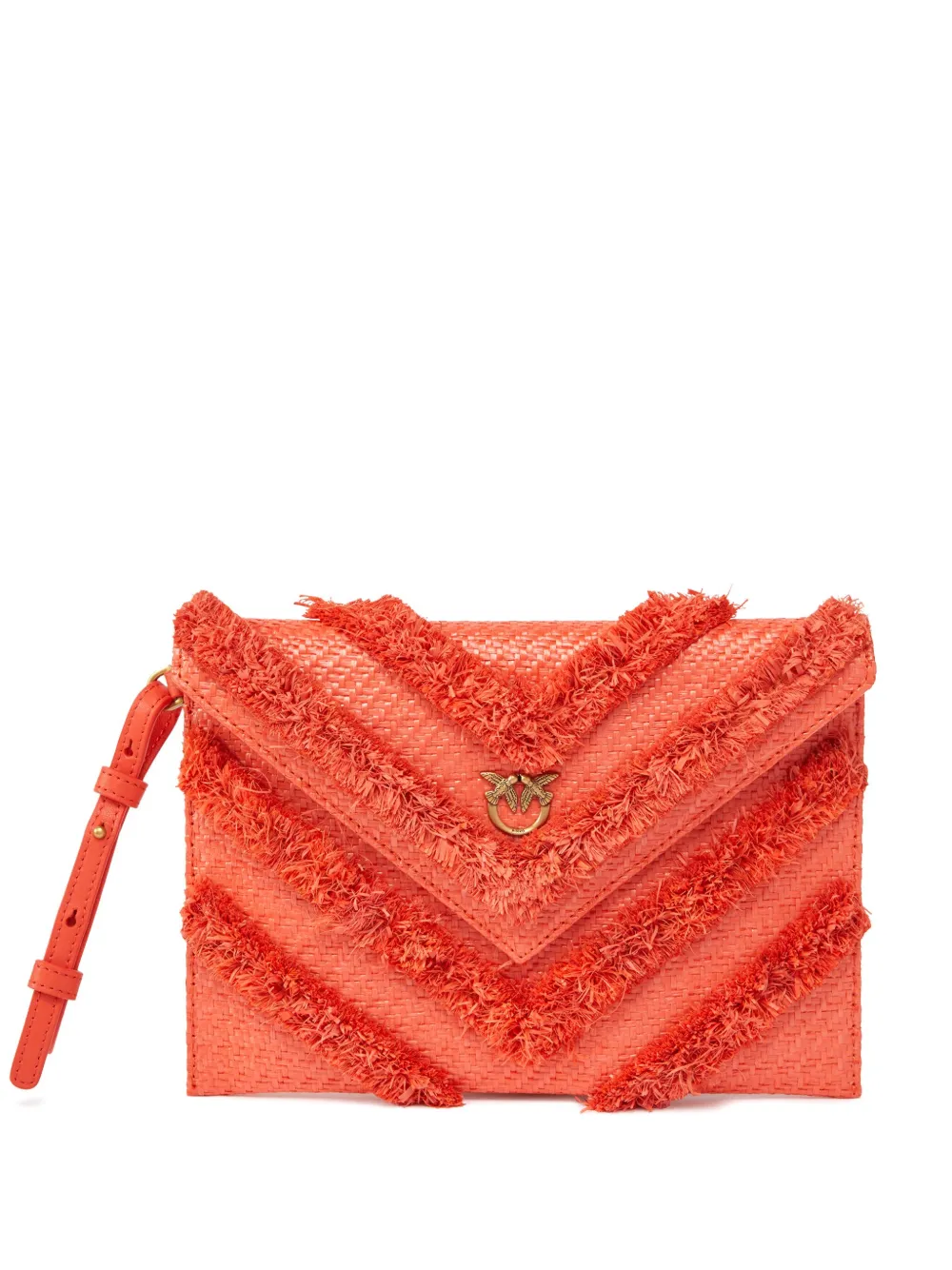 PINKO Raffia clutch Rood