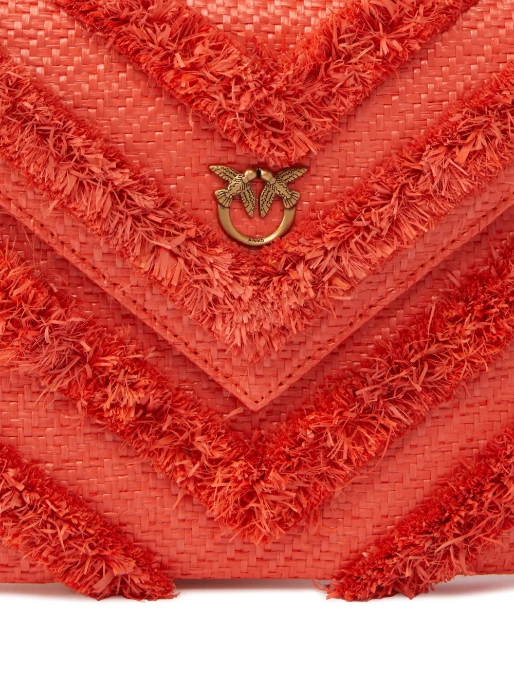 PINKO Raffia clutch Rood