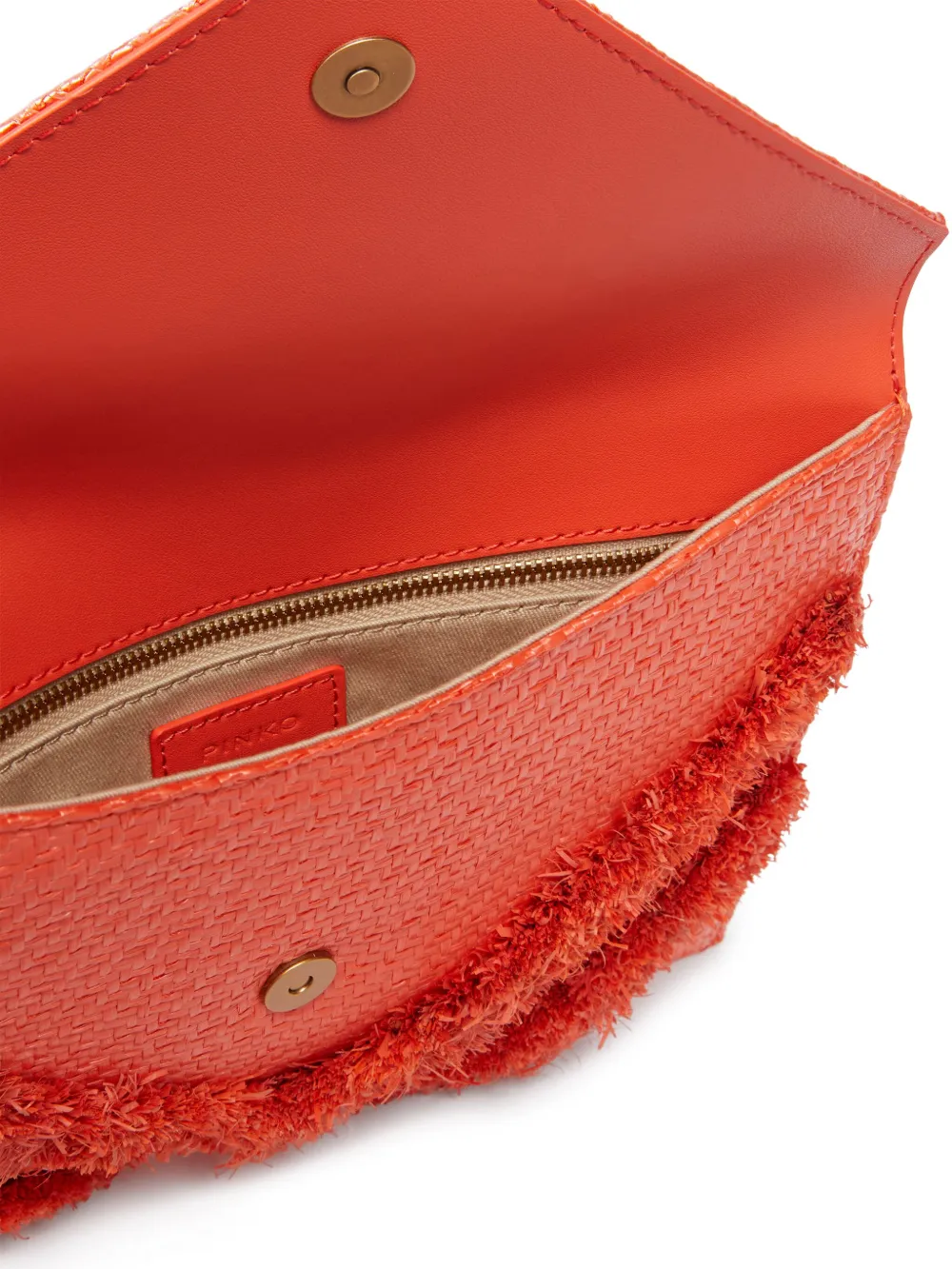 PINKO Raffia clutch Rood