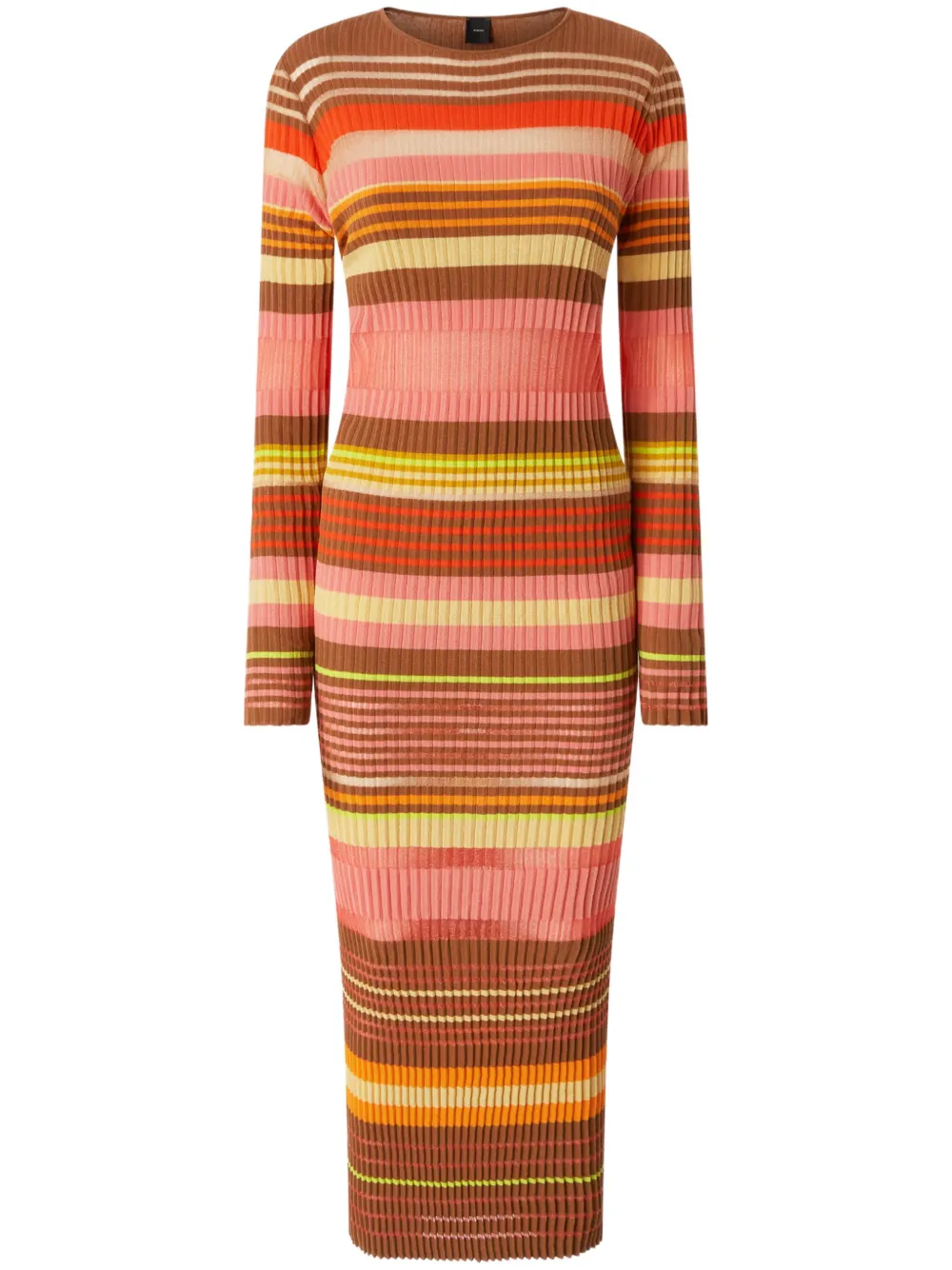 PINKO robe mi-longue à rayures | orange | Image 1
