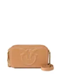 PINKO Carrie logo-embossed cross body bag - Brown