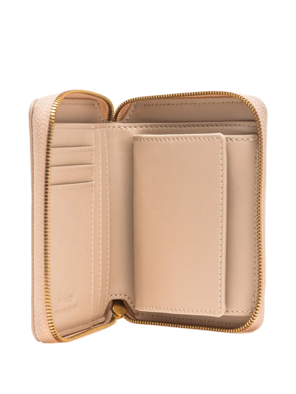 PINKO Love Birds portemonnee met stiksel Beige