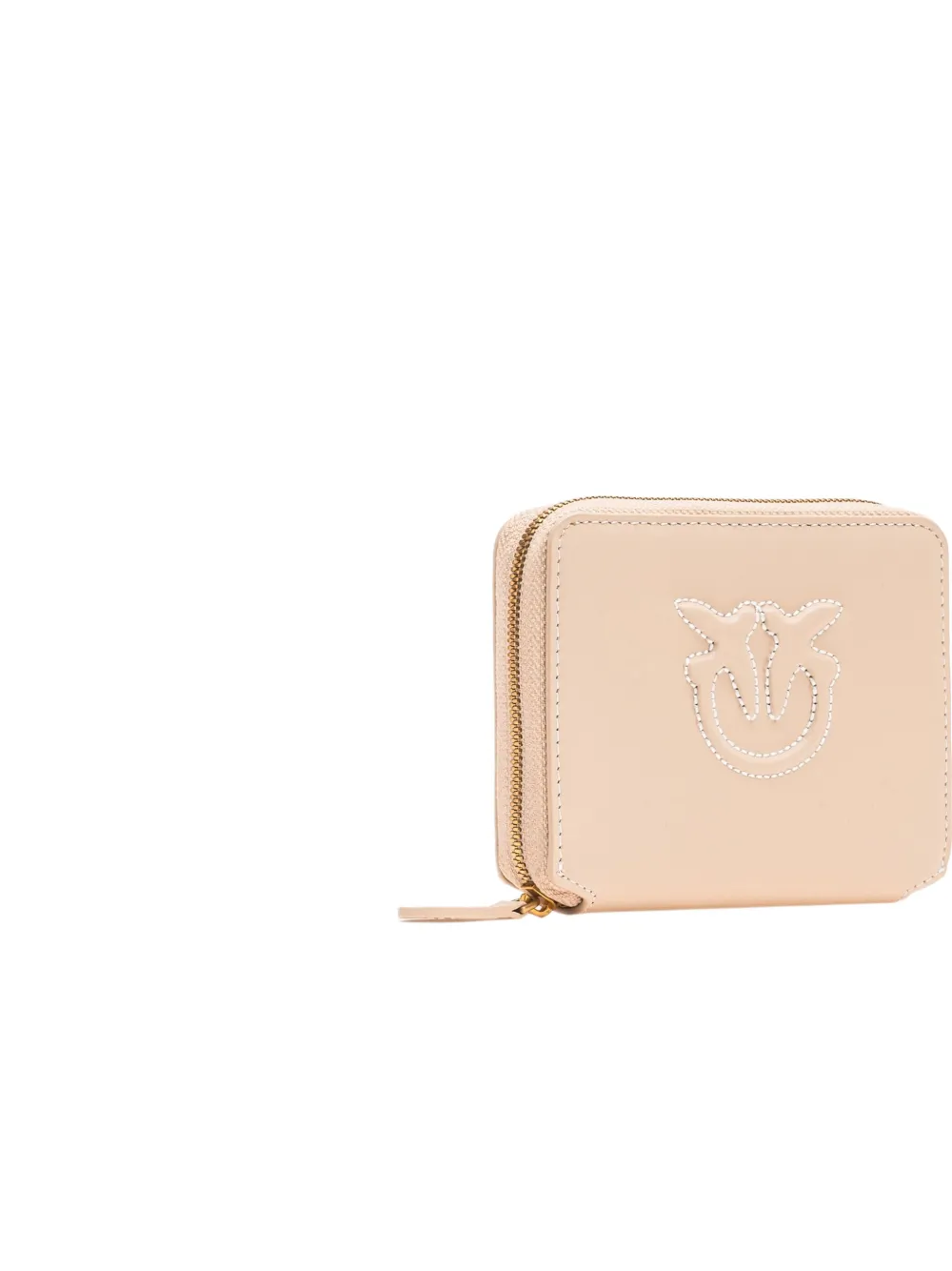 PINKO Love Birds portemonnee met stiksel Beige