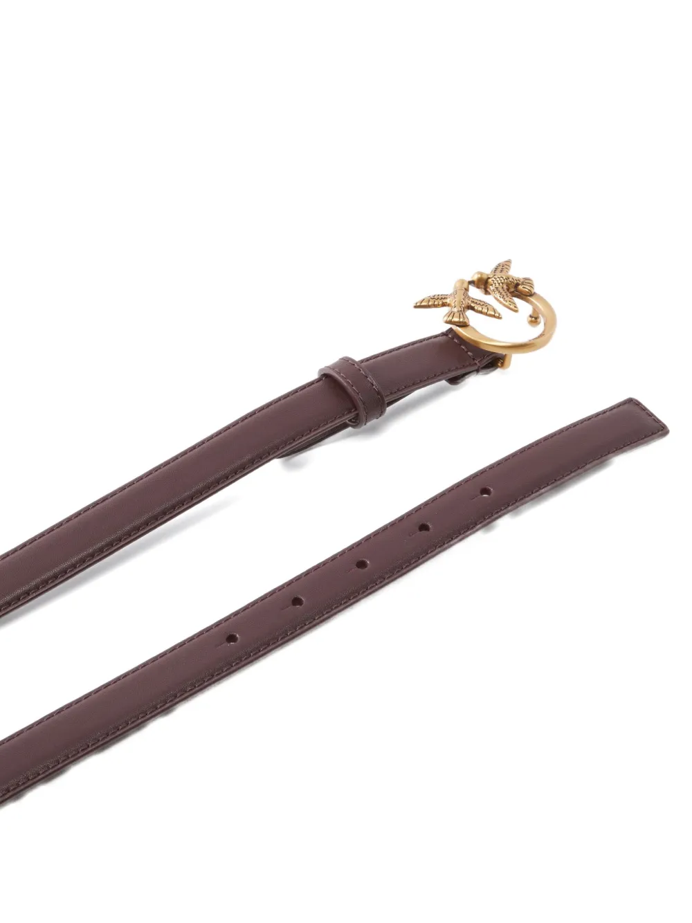 PINKO Love Birds leather belt - Bruin