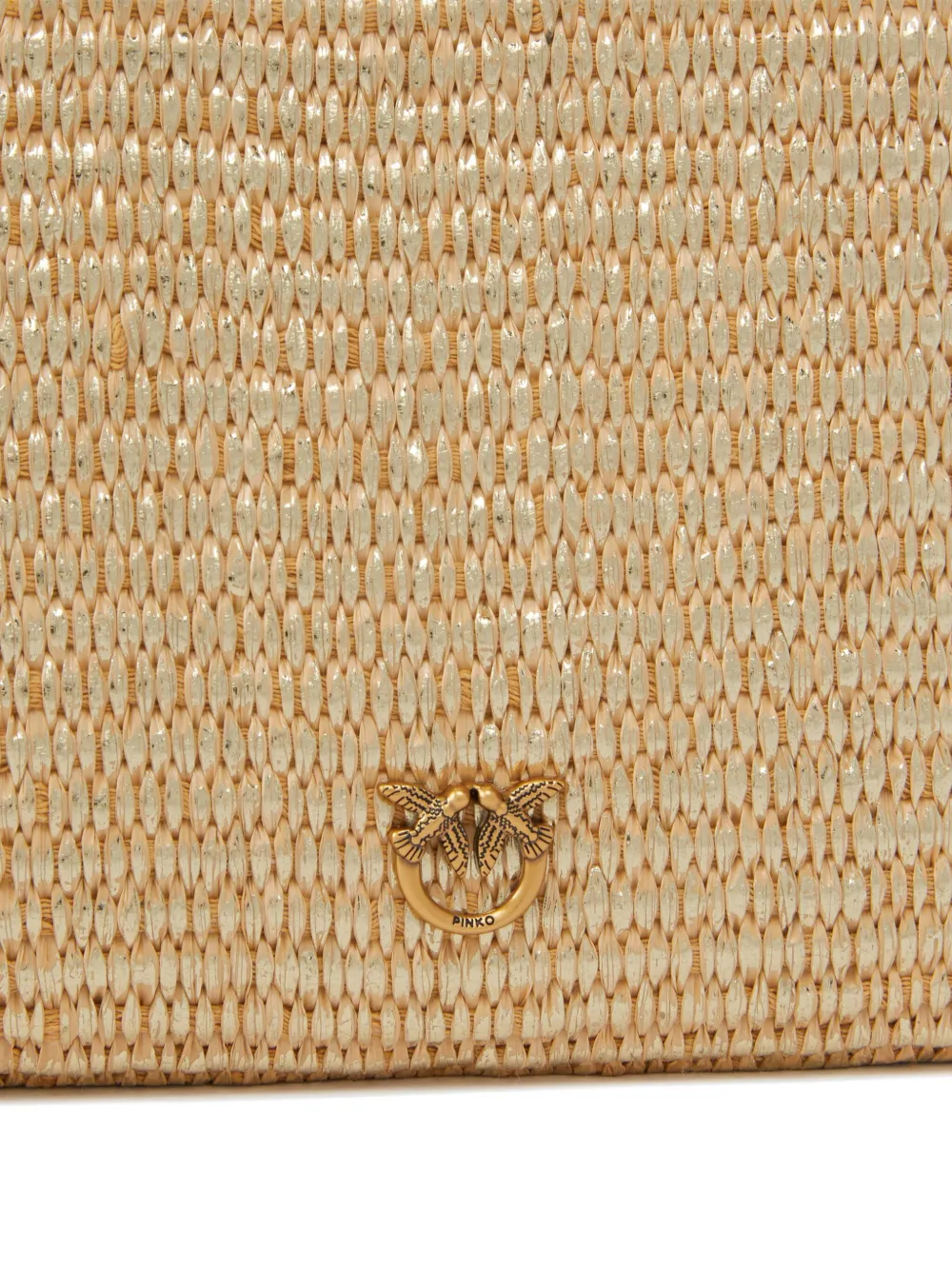 PINKO Love Birds clutch Beige
