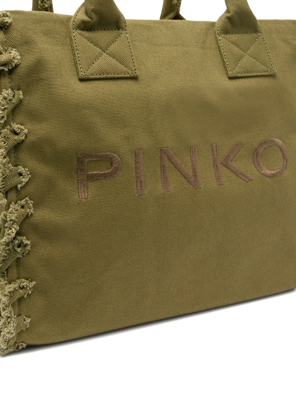 Pinko Beach Shopping Blue Cotton Canvas Handbag