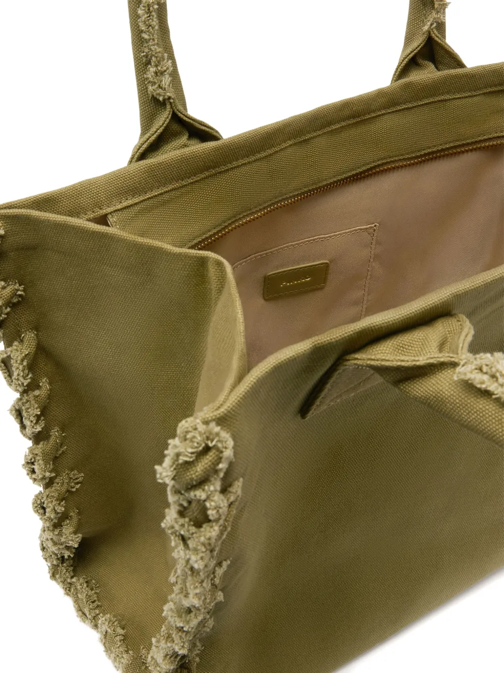 Pinko Beach Shopping Blue Cotton Canvas Handbag