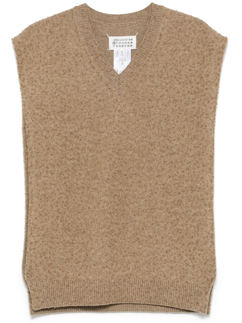 Maison Margiela piled-knit vest - Brown