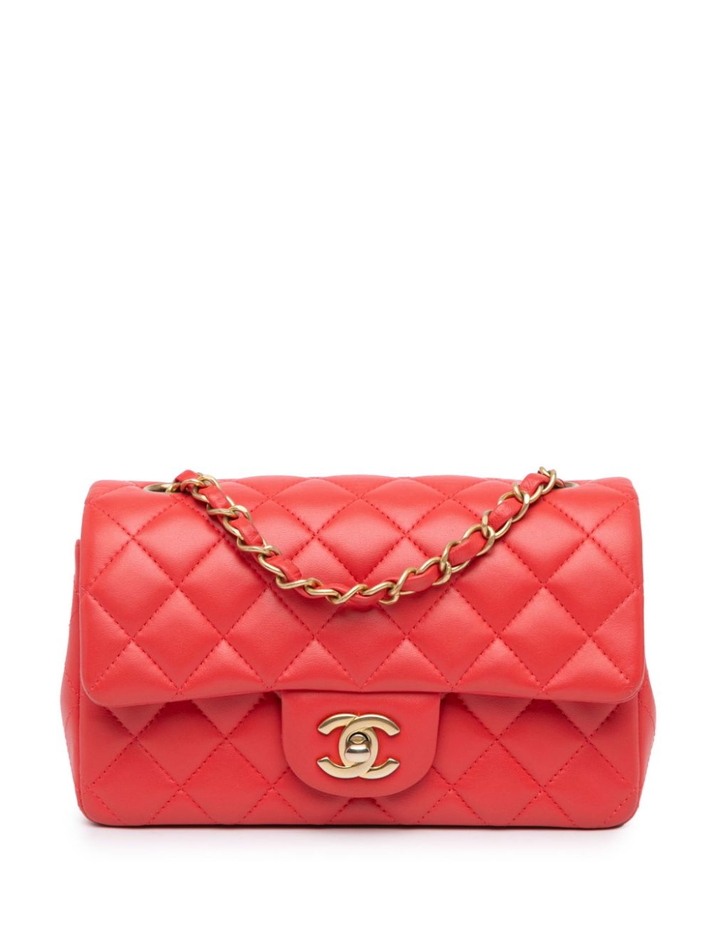 CHANEL Pre Owned 2019 Mini Classic Single Flap Umhangetasche Rot FARFETCH DE