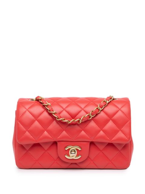 Cheap HOT SALE CHANEL 2019 Mini Rectangular Classic Lambskin Single Flap crossbody bag Women