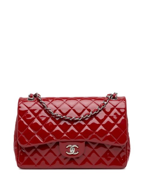 Affordable HOT SALE CHANEL 2013-2014 Jumbo Classic Patent Double Flap shoulder bag Women