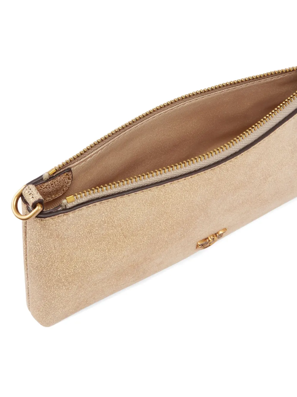 PINKO leather clutch bag Goud