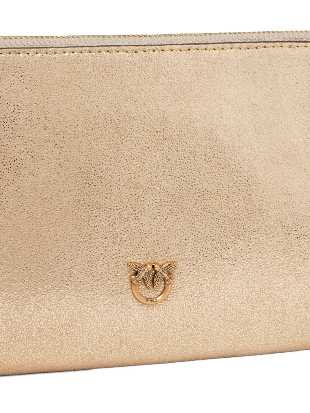 PINKO leather clutch bag Goud