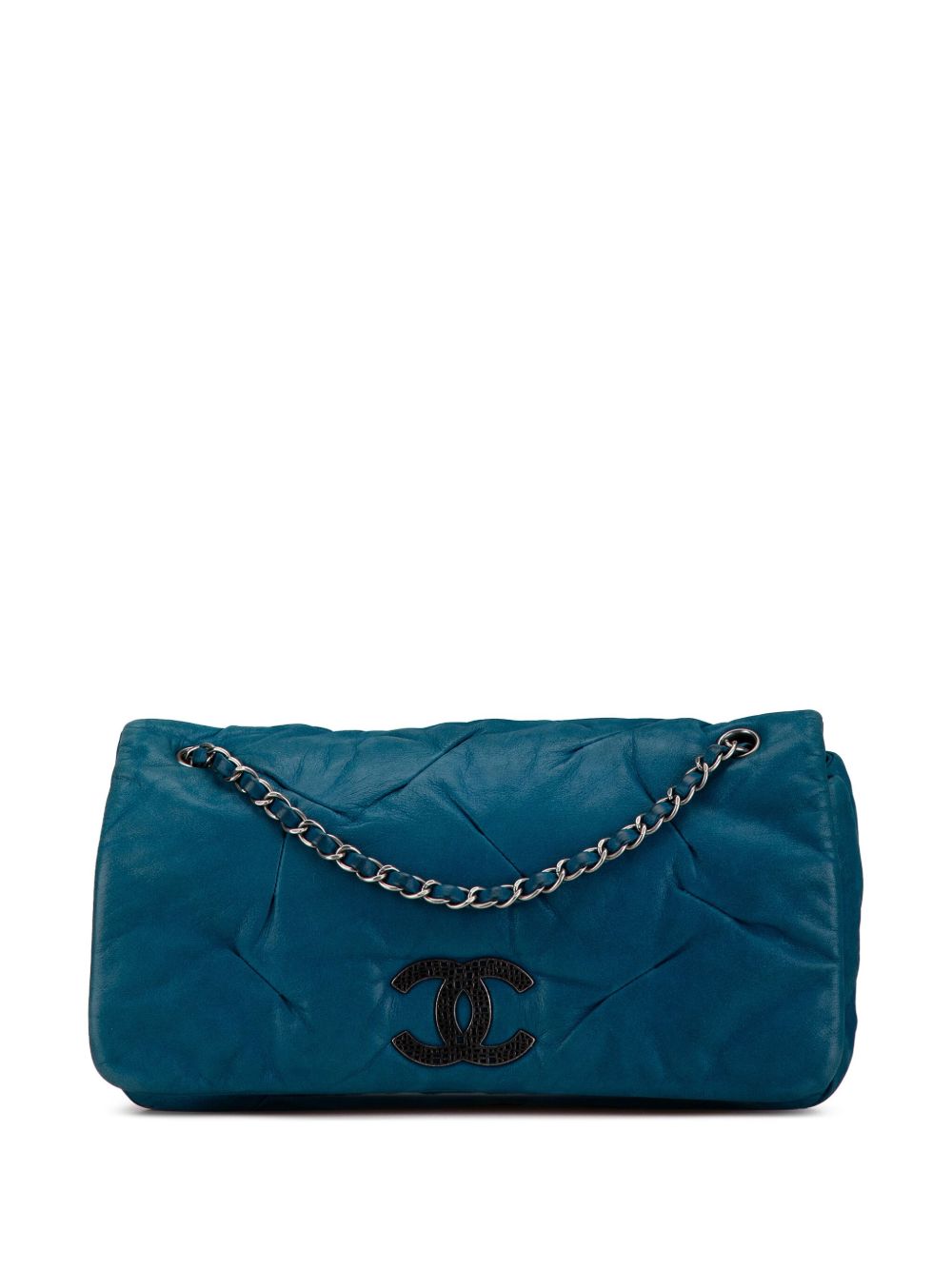 CHANEL Pre-Owned 2010-2011 Iridescent Calfskin East West Glint Flap shoulder bag WOMEN