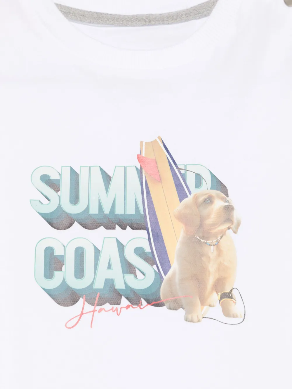 Lapin House T-shirt met print Wit