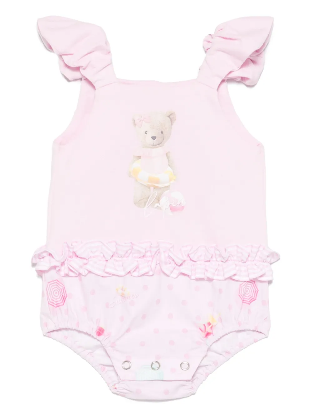 Lapin House Romper met print Roze