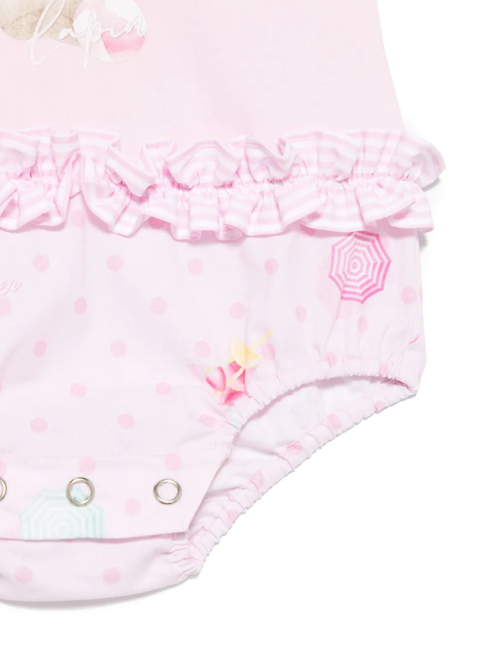Lapin House Romper met print Roze