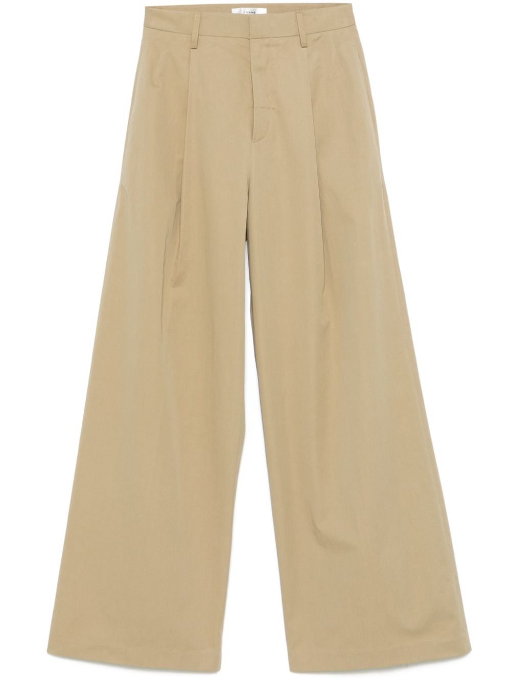 pleated wide-leg trousers