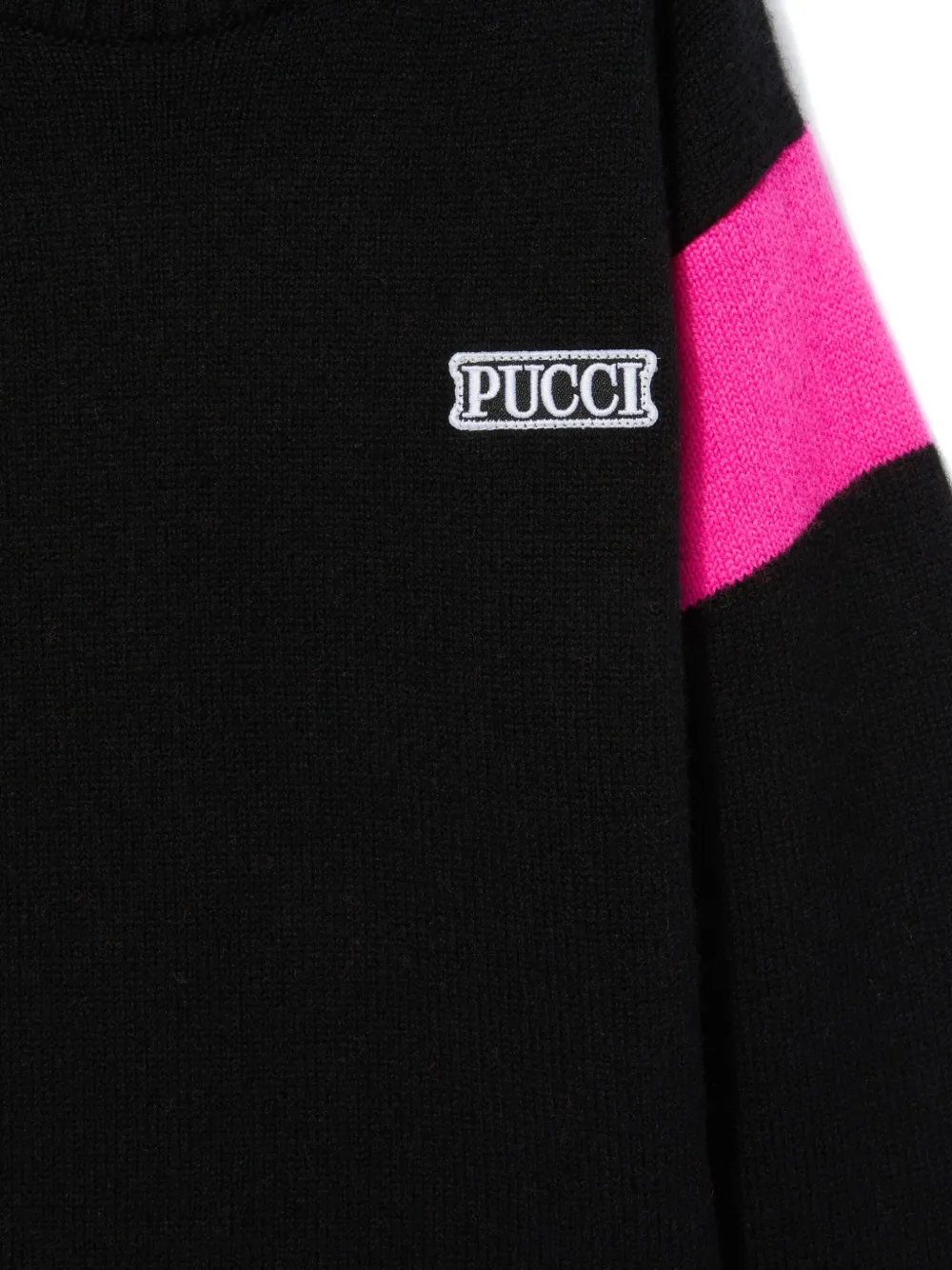 PUCCI Junior Trui met intarsia logo Zwart