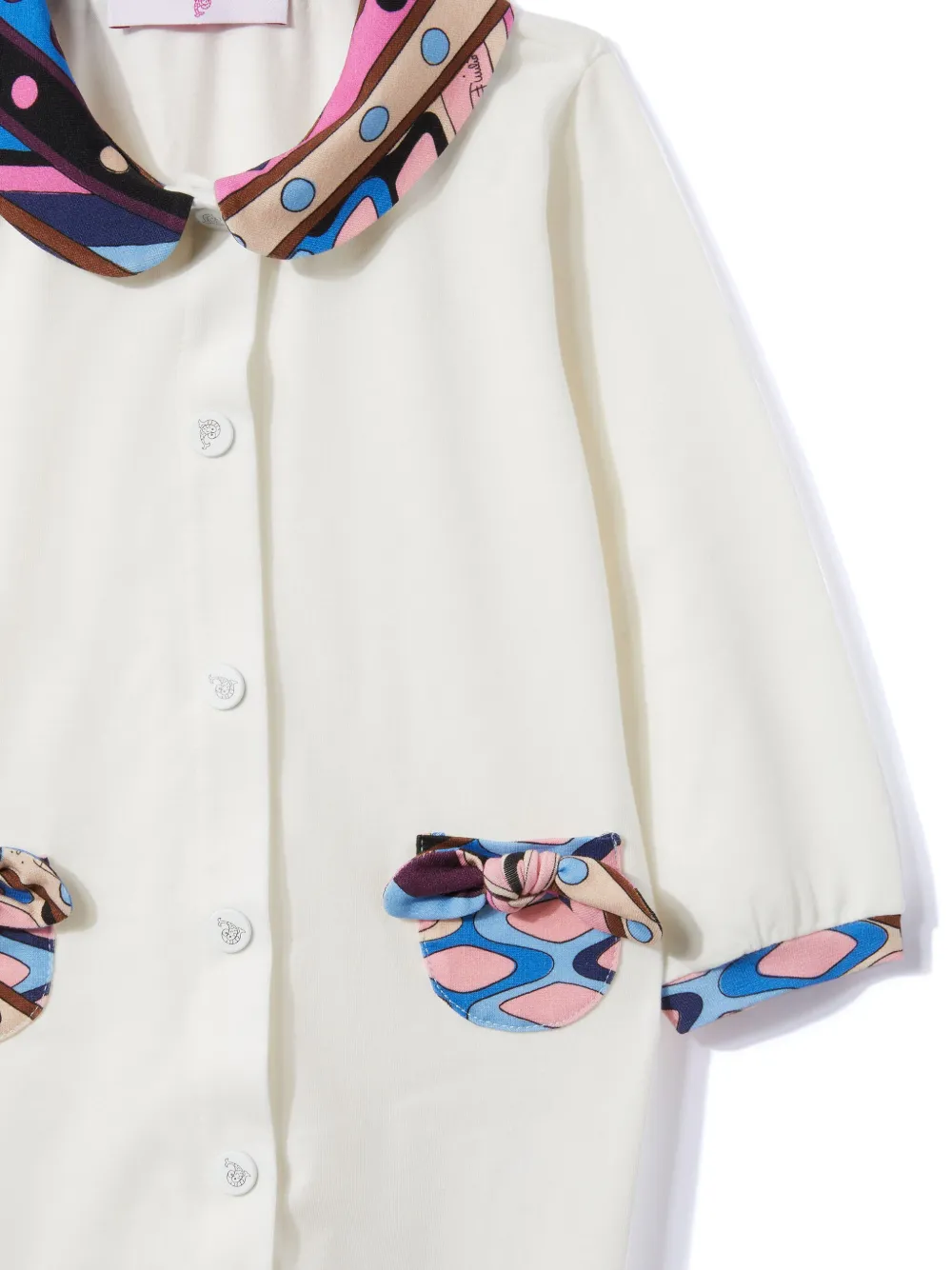PUCCI Junior Romper met Vivara-print Wit