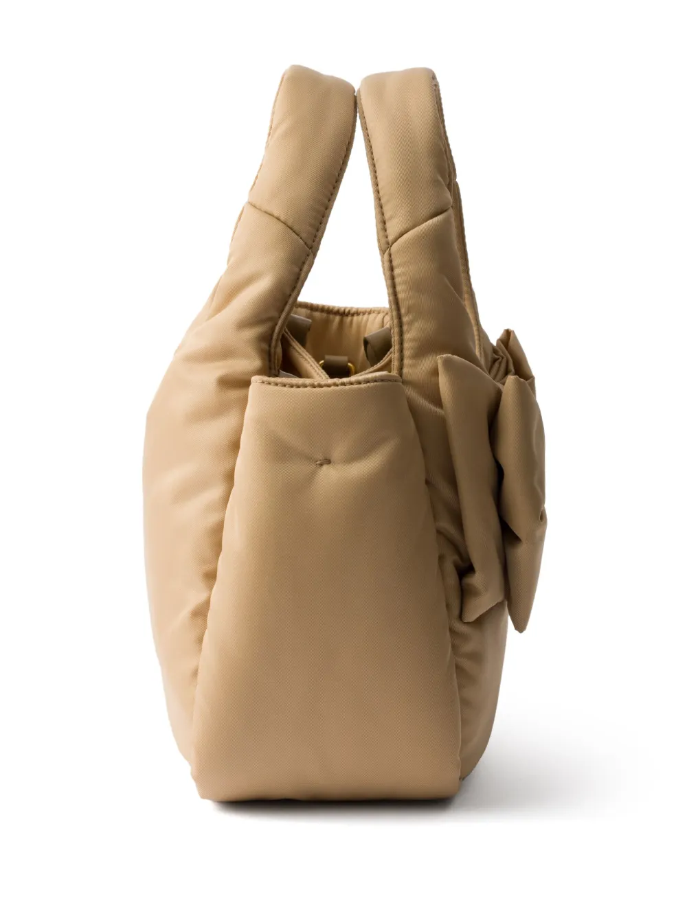 Prada Re-Nylon gewatteerde kleine tas Beige