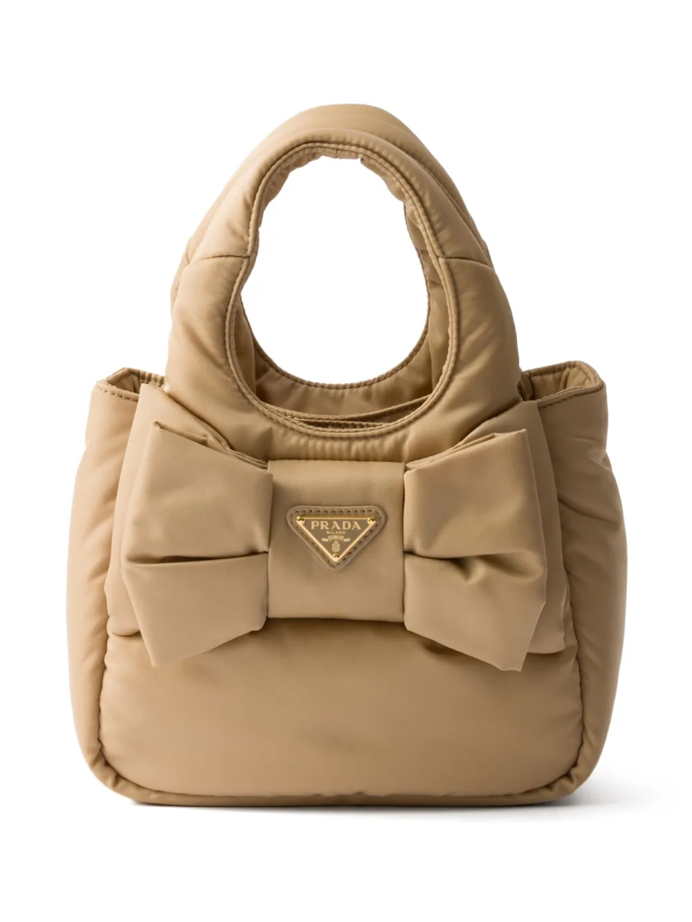 Prada Re-Nylon gewatteerde kleine tas Beige