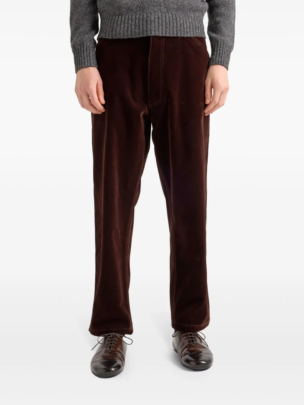Prada Fluwelen broek Bruin