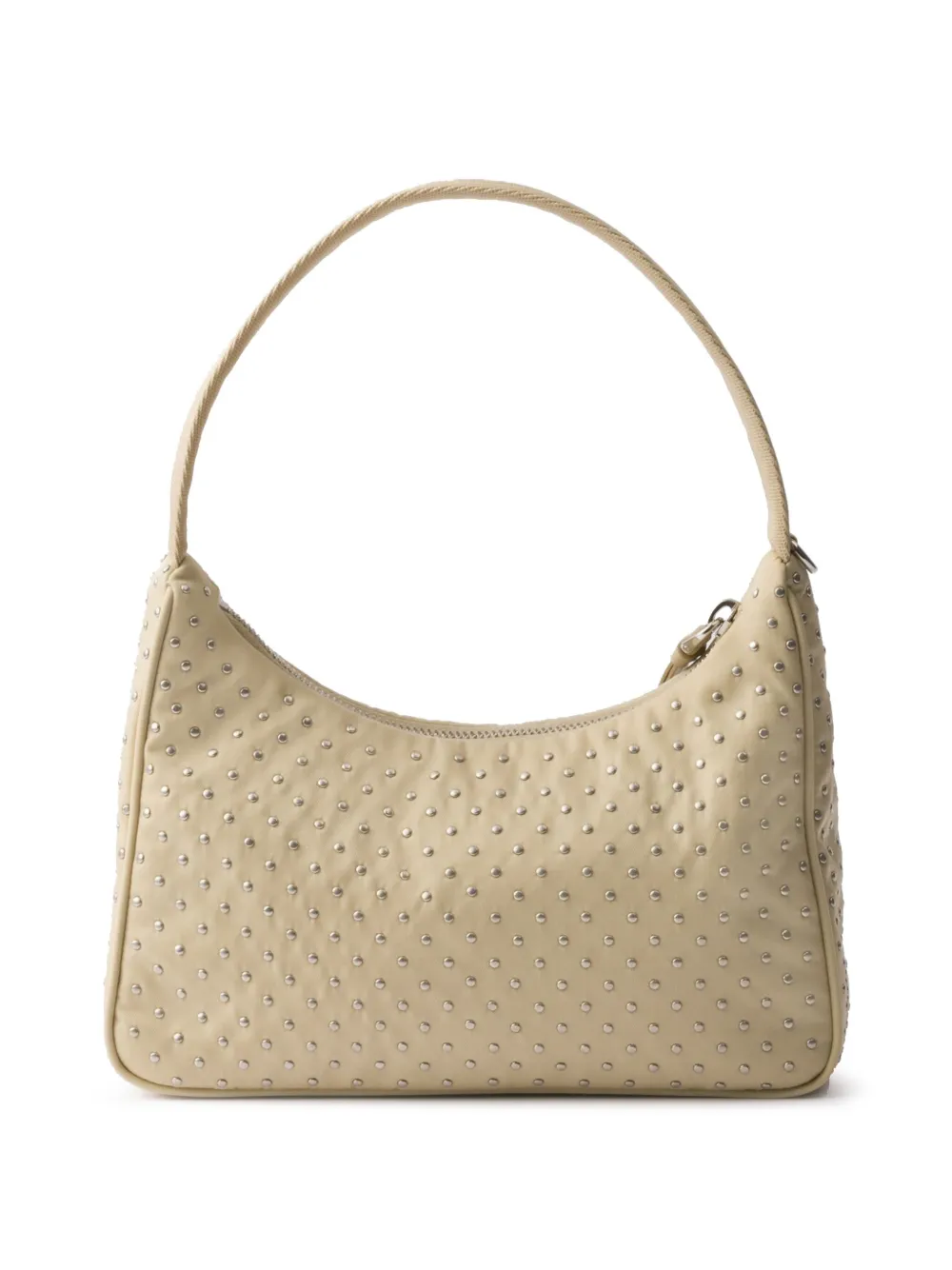 Prada Re-Nylon kleine tas met studs - Beige