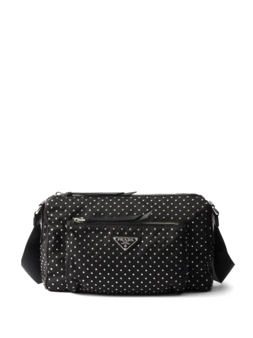 Sac porté épaule Re-Nylon à clous - Prada - Modalova
