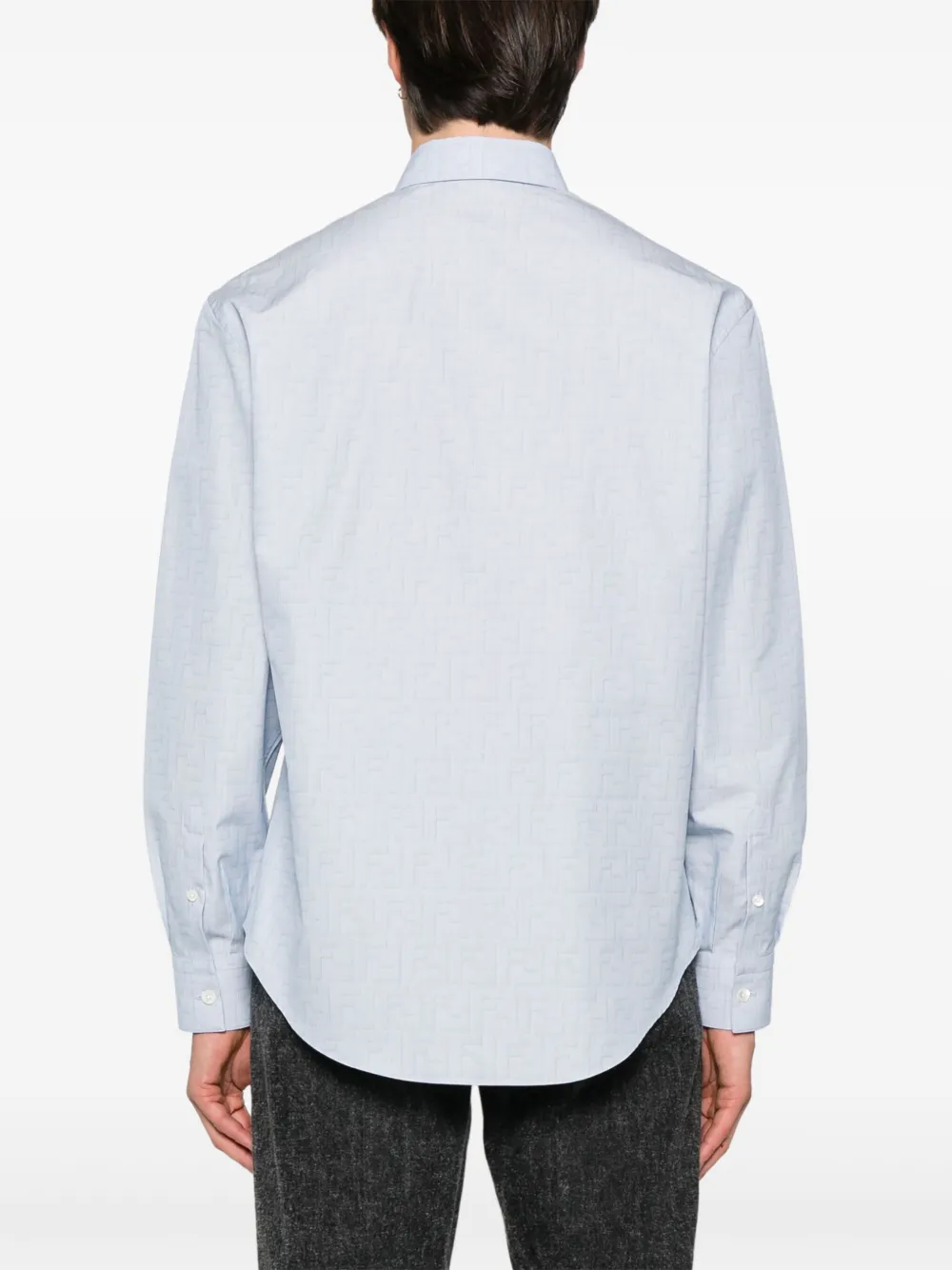 FENDI Katoenen overhemd Blauw