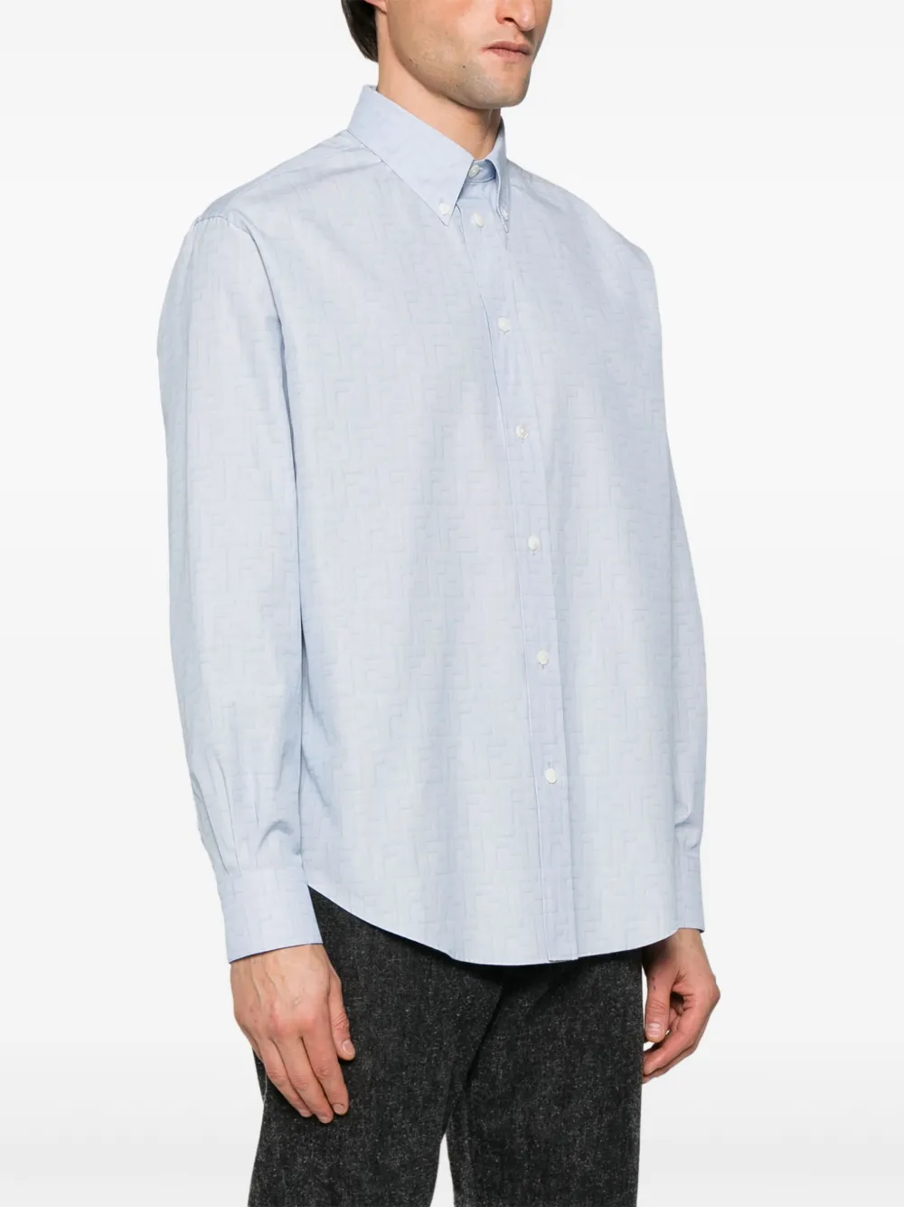 FENDI Katoenen overhemd Blauw