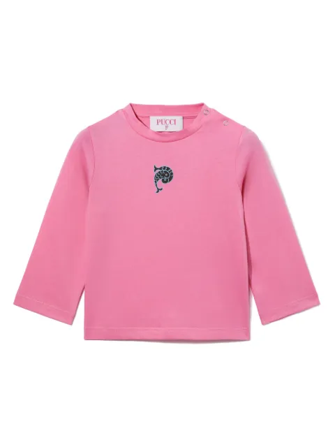 PUCCI Junior sudadera con logo estampado