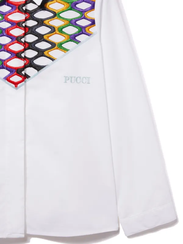 PUCCI Junior Camisa Com Bordado Vivara | Branco | FARFETCH BR
