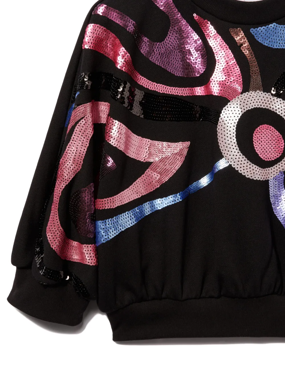 PUCCI Junior Sweater verfraaid met Marmo kralen Zwart