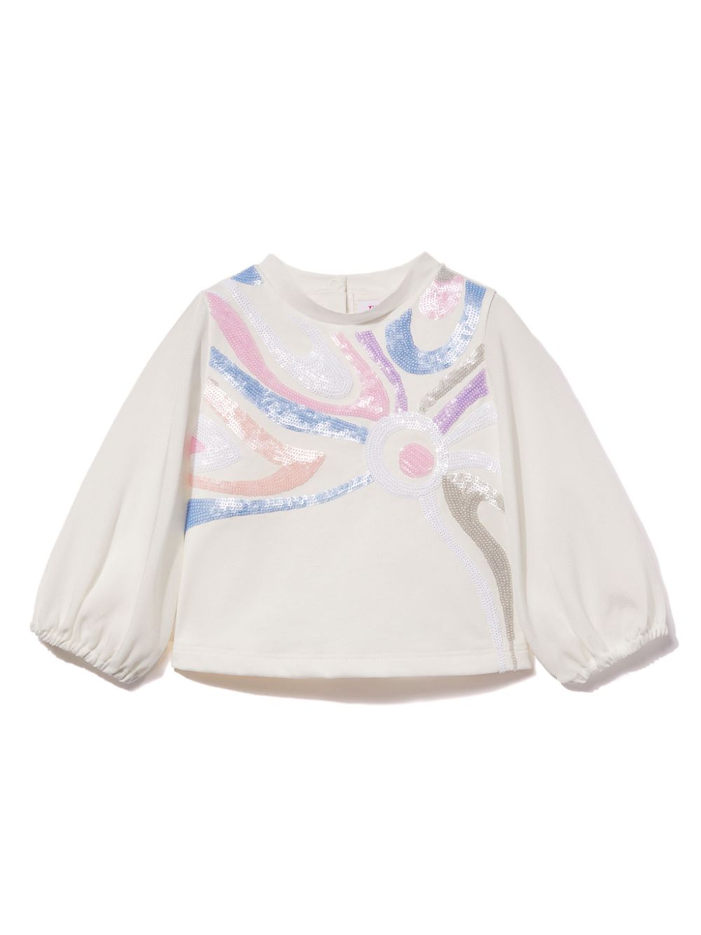 PUCCI Junior Marmo top verfraaid met kristallen Beige