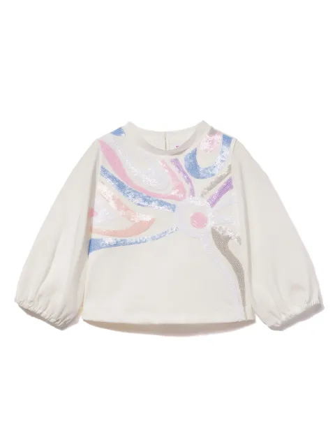 PUCCI Junior top con detalle Marmo