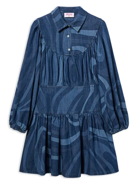 PUCCI Junior Vestido com estampa Marmo
